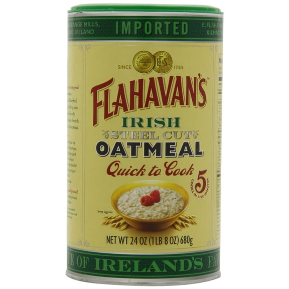 Flahavan's Irish Steel Cut Oatmeal, 24-ounce Drums (Pack of 6)