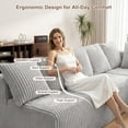 thumbnail image 4 of SEENYOO 130" Cloud Couch, Sectional Couches for Living Room, U-Shaped Modular Sofa with Chaise, 4-Seat Oversized Boneless Couch, No Assembly, Gray, 4 of 10
