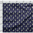 thumbnail image 4 of Soimoi Llama Alpaca Print, Poly Taffeta Fabric, Decor Sewing Fabric by The Yard 56 Inch Wide, Decorative Fabric for Outdoor Upholstery, Umbrellas and Home Accents, Blue, 4 of 5