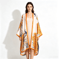 thumbnail image 5 of WeHello Women's shirt peacock print kimono long style clothes summer casual swimsuit cardigan, 5 of 9