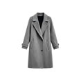 thumbnail image 5 of Zynoxe Womens Jackets With Side Pockets Classic Notched Lapel Button Winter Jackets for Women Relaxed Mid‑Length Long Sleeve Coat Versatile Solid Color Casual Overcoat S, 5 of 7