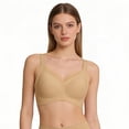 thumbnail image 2 of Wire-free V-neck Mesh Comfortable Soft Support T-shirt Bra Plus Size Cup, 2 of 2