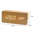 thumbnail image 2 of Reloj despertador digital Dinheiro con pantalla LED electrónica de madera, 2 of 5