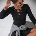 thumbnail image 3 of TIHLMK Women Shirts and Blouses Women's Fashion Autumn Loose Long Sleeve Blouse V-Neck Casual Pullover Tops Blouses Gifts for Women, 3 of 8