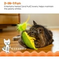 thumbnail image 2 of Catstages Crunchy Pickle Kicker Cat Toy – Plush Crinkle Toy with Catnip and Dental Mesh, 6.5", 2 of 10