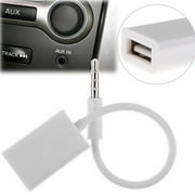 Zeceouar 3.5mm Male AUX Audio Plug Jack To USB 2.0 Female Converter Cable Cord Car MP3