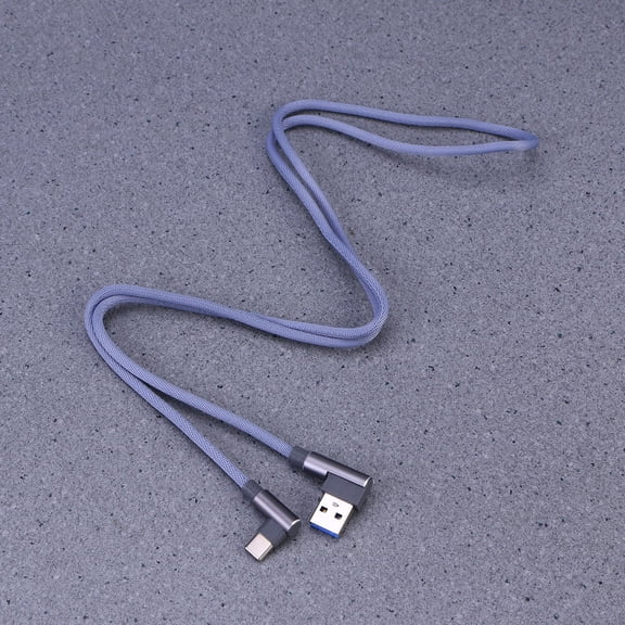 ETEREAUTY Grey USB C Fast Charging Cable with Smart Current Display and Durable Nylon Braided Design for Reliable Power