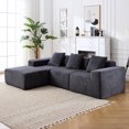 thumbnail image 4 of Fabric Modular Sofa Set with Deep Seating / Ideal for Family Gatherings, 4 of 5