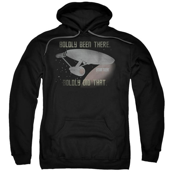 Star Trek Boldly Did That Adult Pullover Hoodie Sweatshirt Black