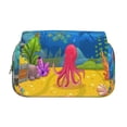 thumbnail image 2 of Rateoe Submarine And Landscape Pattern Double Clamshell Pen Case, Storage Organizer with Two Zipper Compartments– Holds Up to 50 Pencils & Pens, 2 of 7