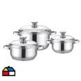 thumbnail image 1 of BATERIA COCINA Fantuzzi MAGEFESA PAVIA 6 PZS ACERO INOX 24CM 20CM 16CM, 1 of 2