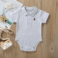 thumbnail image 4 of WIBACKER Baby Boy Girl Short Sleeve Polo Bodysuit 100% Cotton Onesie Summer Romper 3-6 Months Infant, 4 of 6