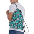 thumbnail image 4 of Yiaed Skull Cat Print Drawstring Bags Drawstring Backpack Bulk String Back Pack Gym Sport Bag-Medium, 4 of 5
