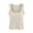 Beige, variant on MOJOGO Women's Tight Base Layer Strenchy Square Neck Sleeveless Undershirts with Wide Strap Summer Tank Tops Brown L