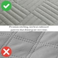 thumbnail image 5 of Southshore Fine Linens Oversized Quilt Bedding Set lightweight, prewash fabric soft coverlet bedspread 3-Piece with two matching shams (98 in wide x 98 in long), Grid Grey, Full / Queen, 5 of 9