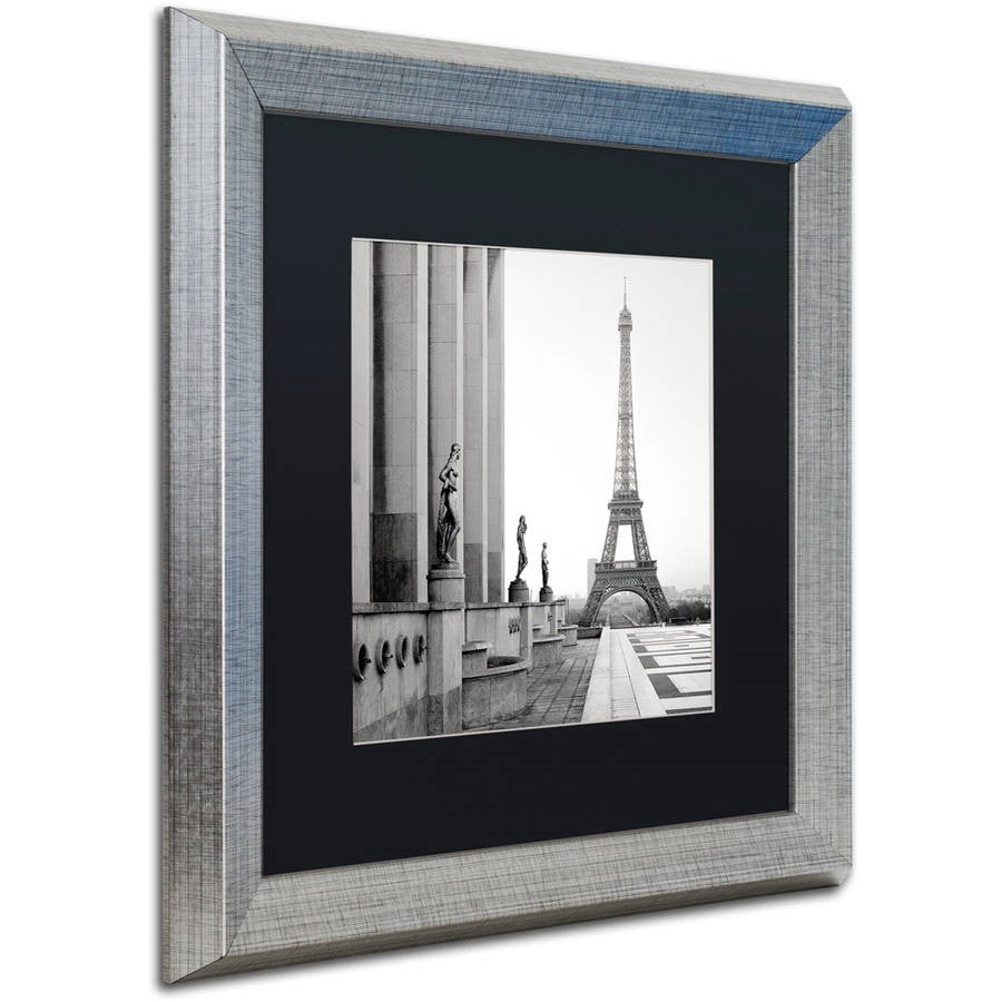 Trademark Fine Art "Tour Eiffel 5" Canvas Art by Alan Blaustein, Black Matte, Silver Frame