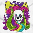 thumbnail image 2 of Trippy Psychedelic Mushroom Skull Unisex Plus Fleece Graphic Hoodie Brisco Brands 2X, 2 of 6