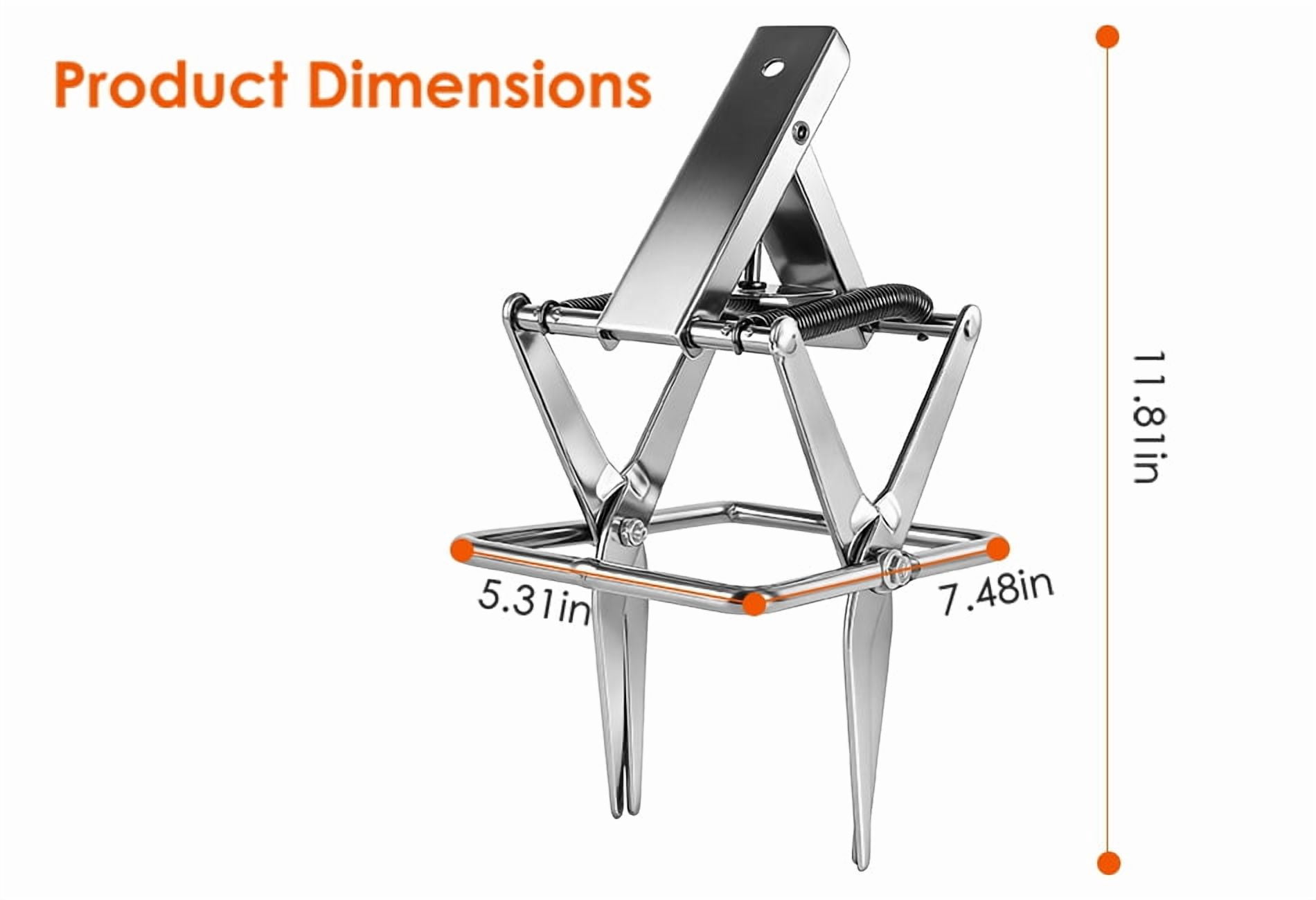 2 Pack Mole Traps Thickened Metal Mole Scissor Trap Reusable Mole Trap Mole Control Easy Set Ground Mole Trap for Lawns (Silver)