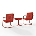 thumbnail image 6 of Crosley Furniture Bates 3 Piece Metal Outdoor Chair Set in Bright Red Gloss, 6 of 12