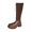 Brown, variant on Khaki Women'S Tall Riding Boots High Top Long Shaft Thick Sole Straps Fashionable Casual Comfortable Knee High Boots For Women 2.07 Lb