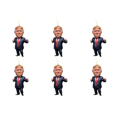 thumbnail image 1 of Patriótico Donald Trump 2024 Adorno Navideño Acrílico Dibujos Animados (D), 1 of 4