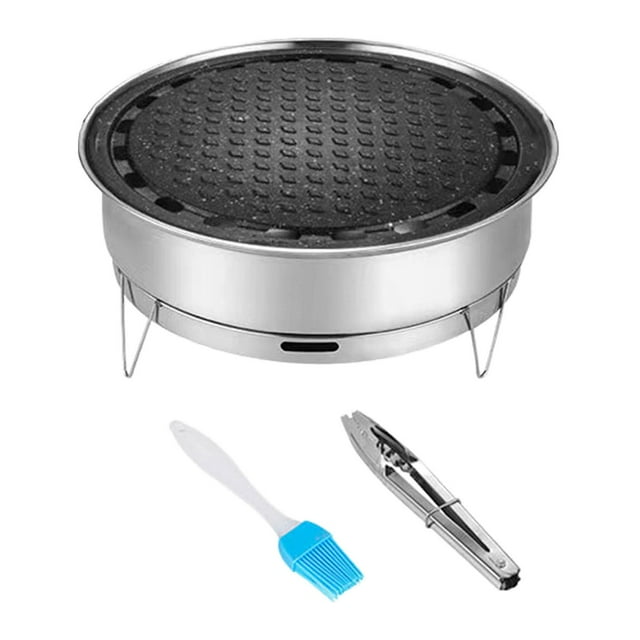 Parrilla de camping, barbacoa, resistente, de acero inoxidable, portátil, pequeña, para Utensilios para hornear Maifanstone