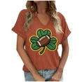 thumbnail image 4 of ShiShine St Patricks Day T Shirt for Women V Neck Short Sleeve Loose Fit Casual Top with Holiday Print, 4 of 5