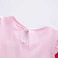 thumbnail image 3 of HWJAD Little Girls Summer Cotton Rainbow Unicorn Casual Dress Kids Short Sleeve Cartoon Dresses, 3 of 9