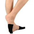 thumbnail image 2 of Fashion Liner Half Socks for Women Seamless Nylon Toe Topper Non-Slip 5-Pair (Women-5Pair, Black), 2 of 5