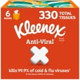 thumbnail image 1 of Pañuelos faciales Kleenex Antivirales de 3 capas, 55 pañuelos x 6 cajas, 1 of 6