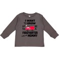 thumbnail image 3 of Inktastic I Want To Grow up To Be a Firefighter Like My Mommy Boys or Girls Long Sleeve Toddler T-Shirt, 3 of 5