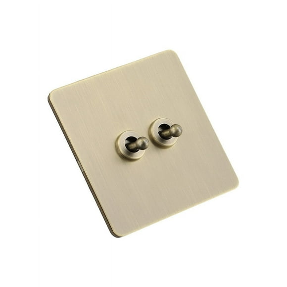 Interruptor de palanca de acero inoxidable verde bronce tipo 86 para pared de 1 a 4 gangas de 1 / 2 ma
