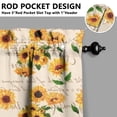 thumbnail image 4 of Sunny Yellow Sunflower Kitchen Curtains Set - Vintage Farmhouse Window Treatments, 3 PC, 4 of 5