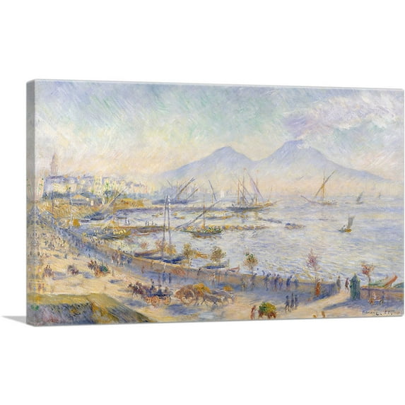 ARTCANVAS The Bay of Naples 1881 Canvas Art Print by Pierre-Auguste Renoir - Size: 12" x 8" (0.75" Deep)