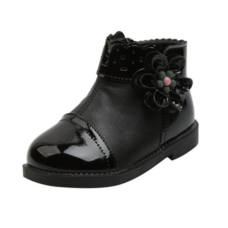 

Yinguo Children Kid Baby Girls Boots Ankle Sport Short Bootie Casual Shoes Black 21