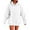 A-White559, variant on Women's Oversized Solid Color Hoodie Kangaroo Pocket Drop Shoulder Pullover Casual Loungewear Hoodies S