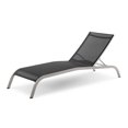 thumbnail image 3 of Lounge Chair Chaise, Set of 2, Aluminum, Metal, Steel, Black, Modern Contemporary Urban Design, Outdoor Patio Balcony Cafe Bistro Garden Furniture Hotel Hospitality, 3 of 5