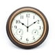 thumbnail image 1 of Reloj de pared retro de 12 pulgadas con pantalla de temperatura y humedad, 1 of 1