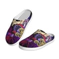 thumbnail image 2 of Rateoe Mushrooms and Skull Print Women's Men's Cotton Knit Slippers Lightweight Memory Foam Indoor House Shoes with Anti-Skid Sole-46/47, 2 of 7