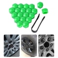 thumbnail image 4 of Tapas de la rueda de automóvil Tapas de Auto Hub Universal Cubierta de tornillo Reemplazo Reemplazo Neumático a prueba de polvo Tuercas Tornillos Protector con clip verde 17mm 20 piezas kenally VI014416-13, 4 of 7