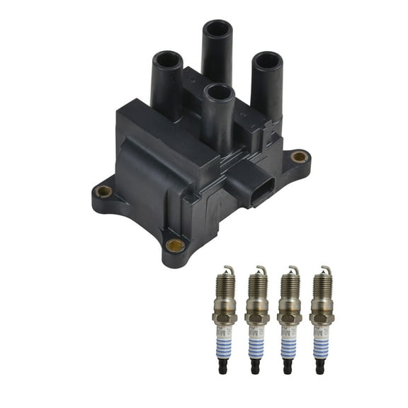 1 ISA Ignition Coil and 4 Motorcraft Spark Plugs Compatible with  2001-2009 Mazda B2300 FD501 SP432