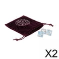 thumbnail image 1 of 2xDurable Sky Rune Exquisitos Dados De Adivinación Para Juegos De Mesa Juego De Dados Estilo 4 Con Bolsa, 1 of 7