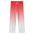 thumbnail image 4 of Aesthetic Red And White Gradient Winter Female Pants Flannel High Waist Women Pants Lady Warm Straight Leg Plush Trousers, 4 of 7