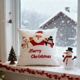 thumbnail image 3 of Taotanxi Christmas Pillow Covers 18x18 Inch Tufted Red Snowmen Santa Hat Decorative Winter Soft Holiday Decor for Couch Bed Sofa Living Room Bedroom, 3 of 6