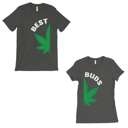 Best Buds Marijuana Matching T-Shirts Cool Grey Cute Couples (Best Buds Matching Weed Shirts)