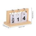 thumbnail image 2 of HIAKDOFT 1Pcs Perpetual Flip Wooden Calendar Toy Rectangular Shape for Dollhouse Study, 2 of 6