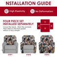 thumbnail image 6 of Recliner Slipcover Stretch Soft Non-slip Reclining Chair Cover Fashion Single Seat Sofa Couch Cover Decorative Furniture Protector, 6 of 10