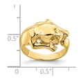 thumbnail image 4 of Solid 14k Yellow Gold Jungle Cat Ring Band Size 8, 4 of 5
