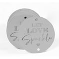 thumbnail image 2 of Inkdotpot Real Silver Foil Let Love Sparkle Wedding Tags Favor Hang Paper Tags 100 Pieces, 2 of 6