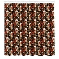 thumbnail image 2 of Ambesonne Halloween Shower Curtain, Mexican Skeleton Heads, 69"Wx75"L, Ruby Off White, 2 of 4